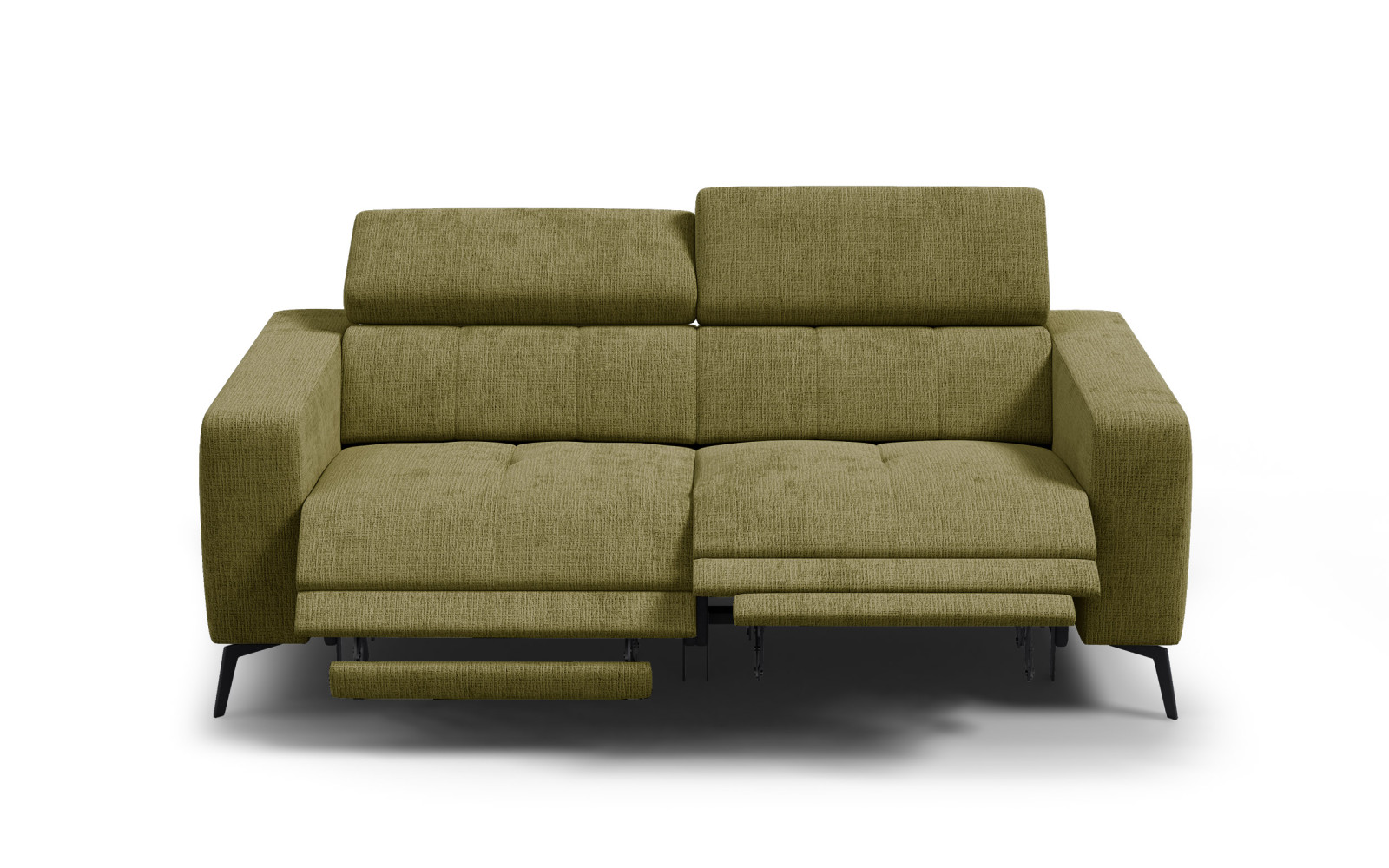 Relaxsofa 3-Sitzer MORELLO, olive, 2 x Relax Zero Gravity