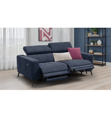 Relaxsofa 3-Sitzer MORELLO, marineblau, 2 x Relax Zero Gravity