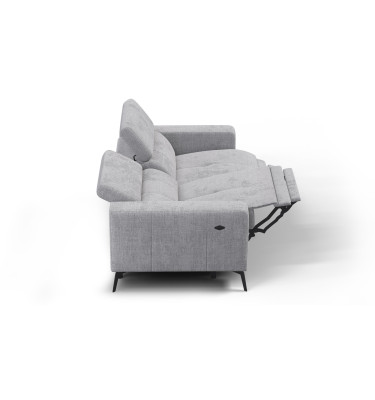 Relaxsofa 3-Sitzer MORELLO, hellgrau, 2 x Relax Zero Gravity