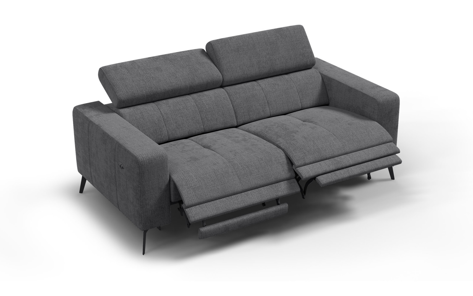 Relaxsofa 3-Sitzer MORELLO, dunkelgrau, 2 x Relax Zero Gravity
