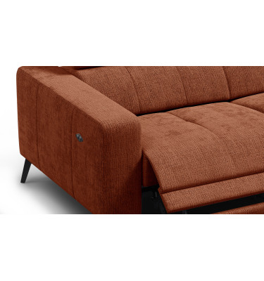 Relaxsofa 3-Sitzer MORELLO, rostrot, 2 x Relax Zero Gravity
