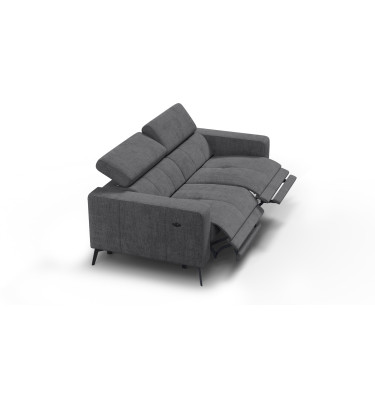 Relaxsofa 3-Sitzer MORELLO, dunkelgrau, 2 x Relax Zero Gravity