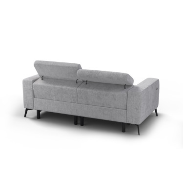 Relaxsofa 3-Sitzer MORELLO, hellgrau, 2 x Relax Zero Gravity