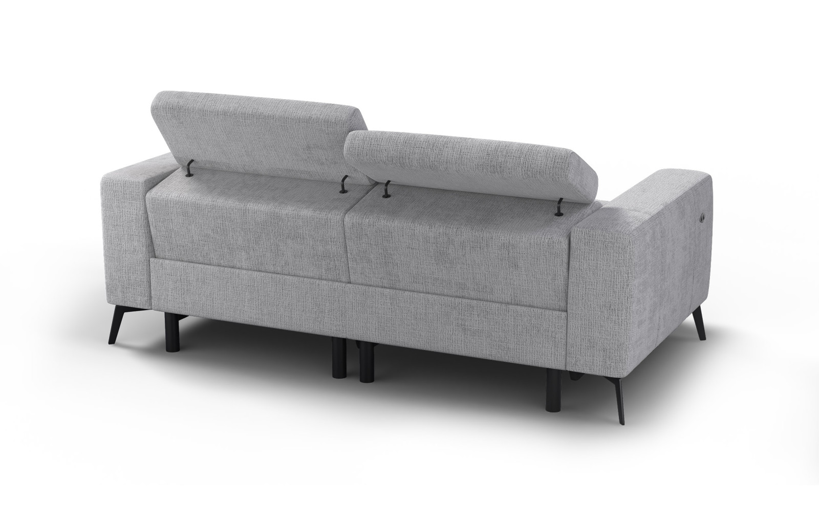 Relaxsofa 3-Sitzer MORELLO, hellgrau, 2 x Relax Zero Gravity