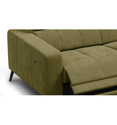 Relaxsofa 3-Sitzer MORELLO, olive, 2 x Relax Zero Gravity