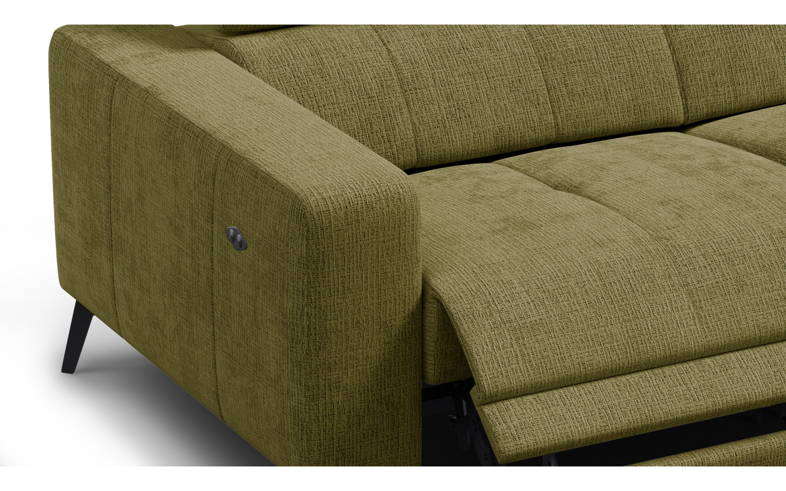 Relaxsofa 3-Sitzer MORELLO, olive, 2 x Relax Zero Gravity