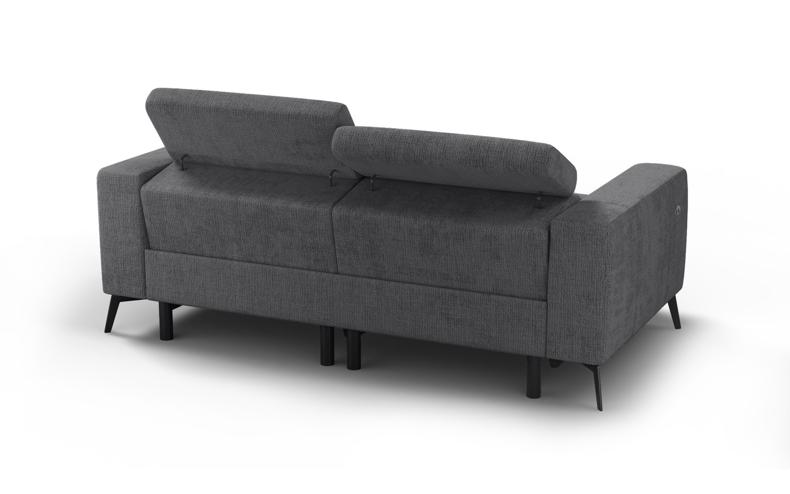 Relaxsofa 3-Sitzer MORELLO, dunkelgrau, 2 x Relax Zero Gravity