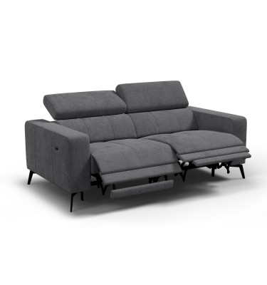Relaxsofa 3-Sitzer MORELLO, dunkelgrau, 2 x Relax Zero Gravity