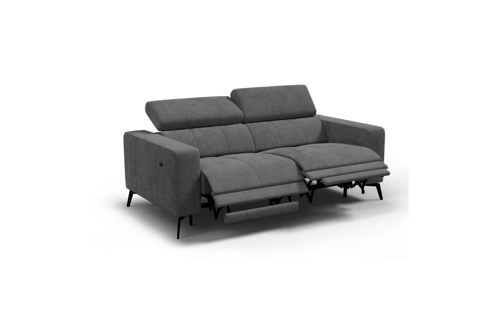 Relaxsofa 3-Sitzer MORELLO, dunkelgrau, 2 x Relax Zero Gravity