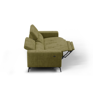 Relaxsofa 3-Sitzer MORELLO, olive, 2 x Relax Zero Gravity