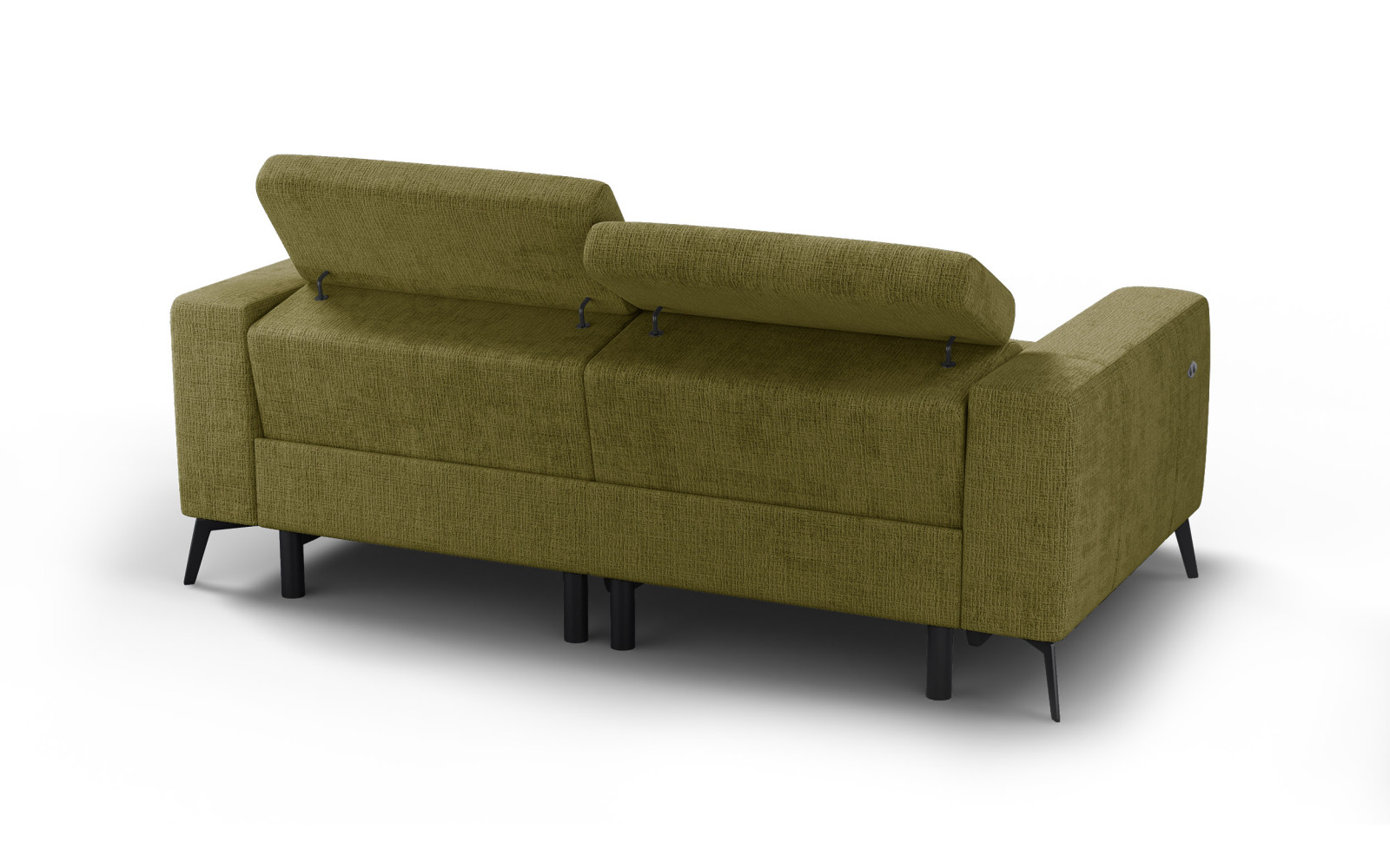 Relaxsofa 3-Sitzer MORELLO, olive, 2 x Relax Zero Gravity