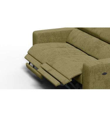 Relaxsofa 3-Sitzer MORELLO, olive, 2 x Relax Zero Gravity