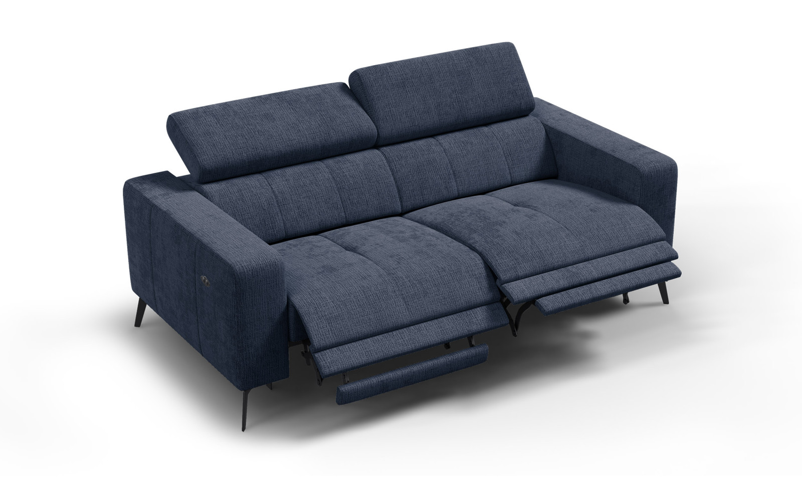 Relaxsofa 3-Sitzer MORELLO, marineblau, 2 x Relax Zero Gravity