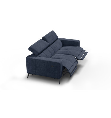 Relaxsofa 3-Sitzer MORELLO, marineblau, 2 x Relax Zero Gravity