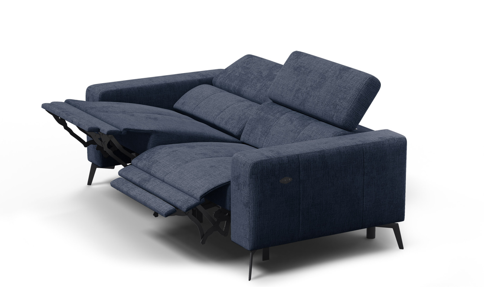Relaxsofa 3-Sitzer MORELLO, marineblau, 2 x Relax Zero Gravity