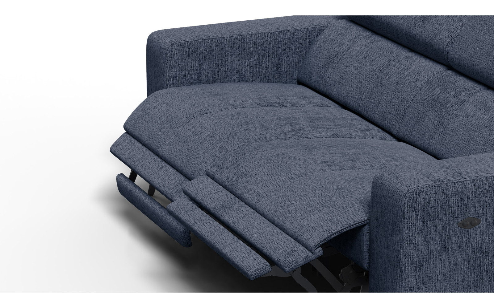 Relaxsofa 3-Sitzer MORELLO, marineblau, 2 x Relax Zero Gravity