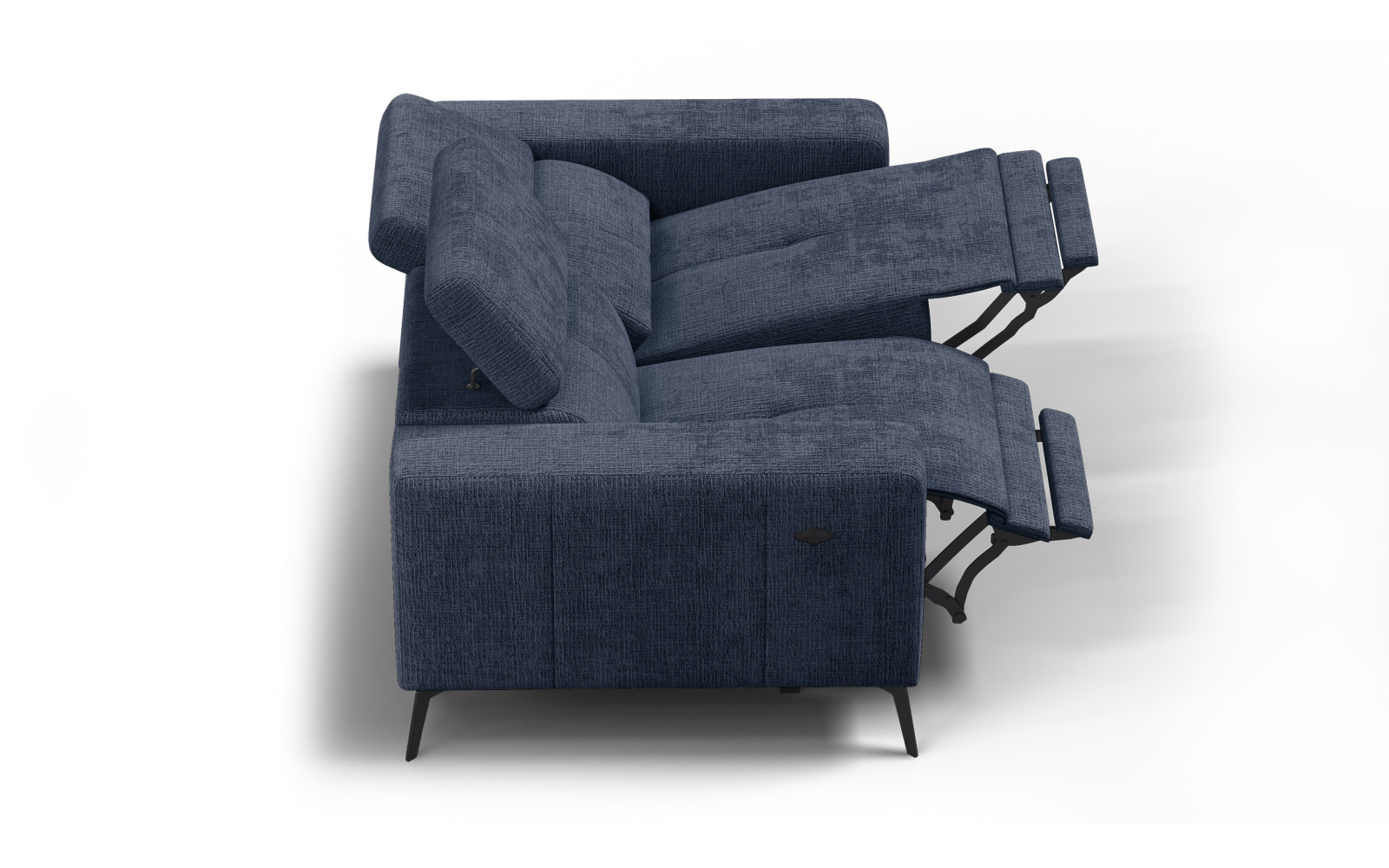 Relaxsofa 2-Sitzer MORELLO, marineblau, 2 x Relax Zero Gravity