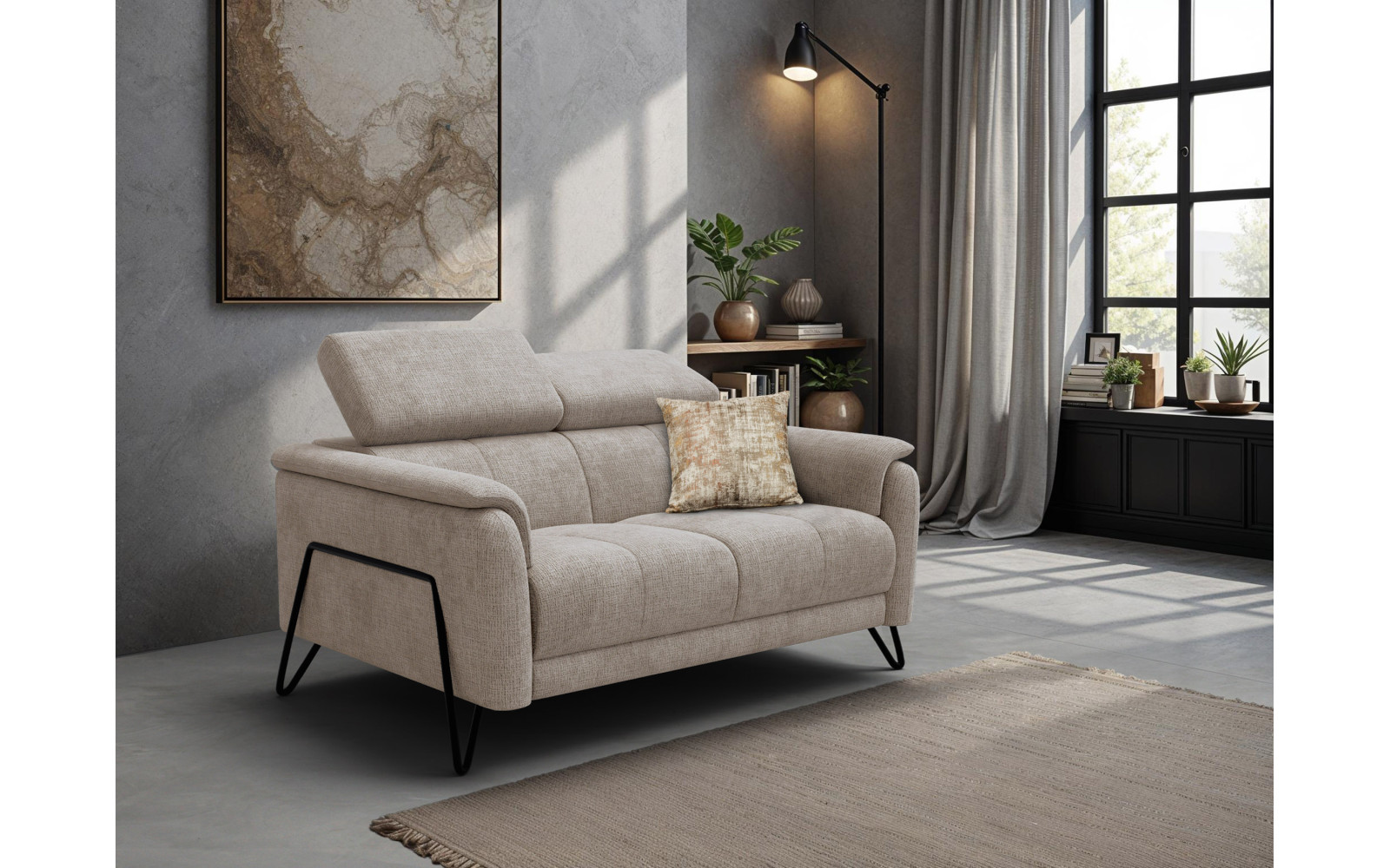 Sofa 2-Sitzer RODEN, beige