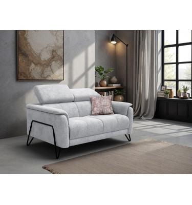 Sofa 2-Sitzer RODEN, hellgrau