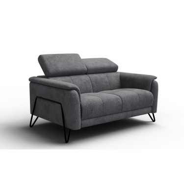 Sofa 2-Sitzer RODEN, dunkelgrau