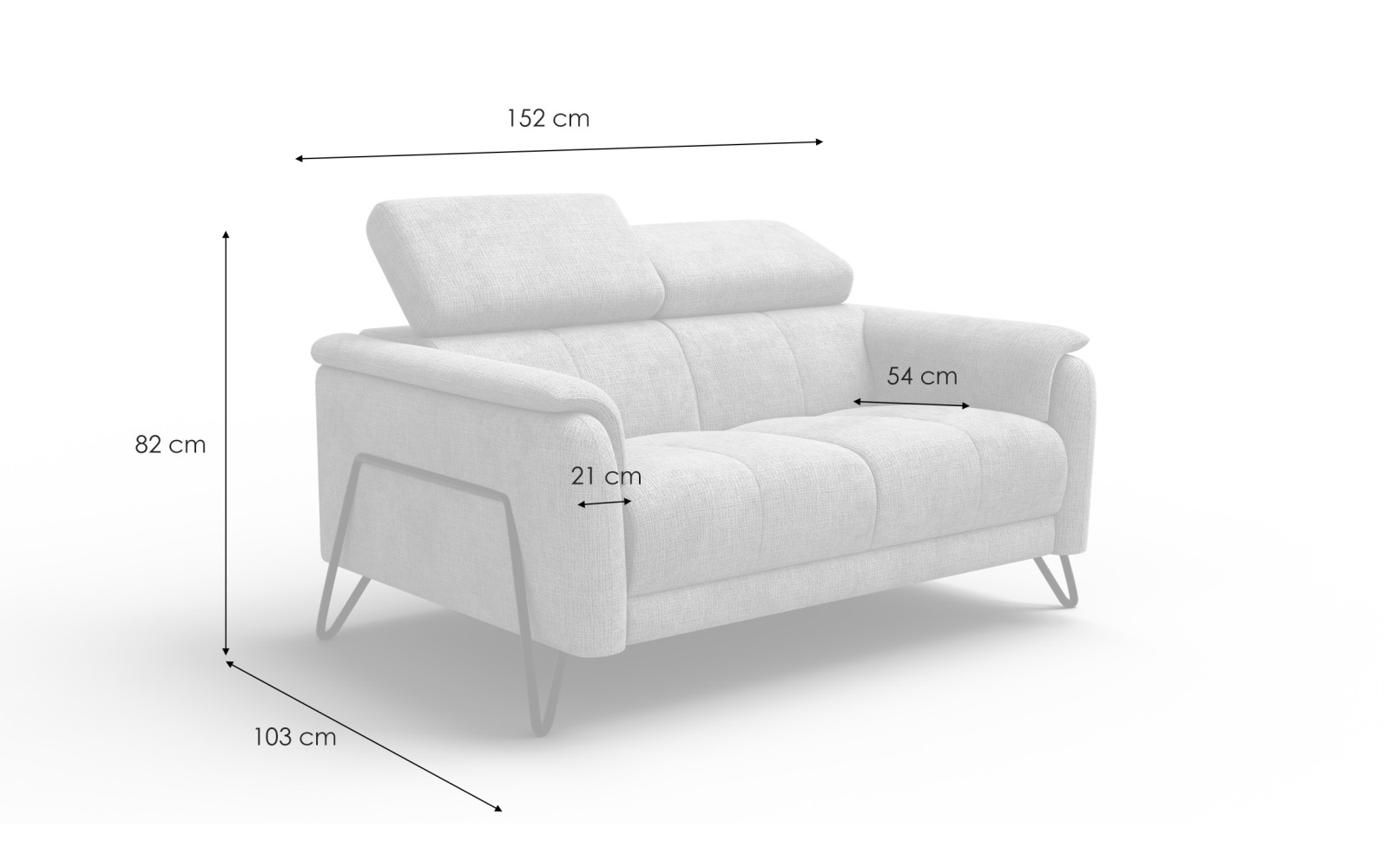 Sofa 2-Sitzer RODEN, olive