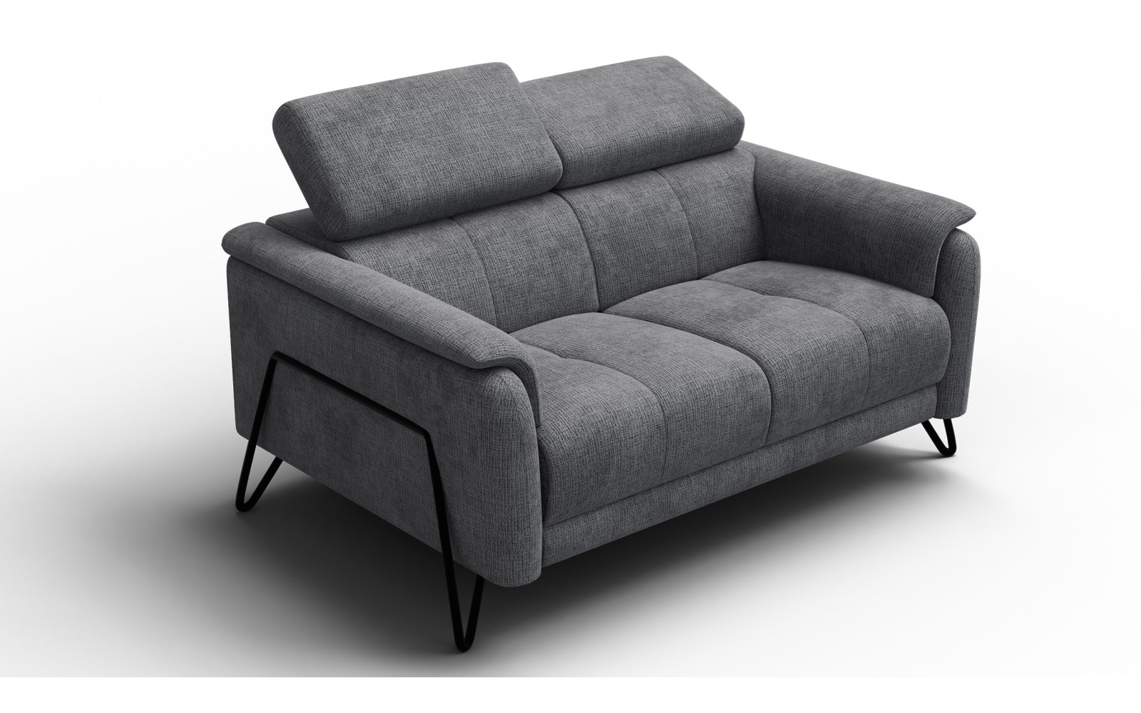 Sofa 2-Sitzer RODEN, dunkelgrau