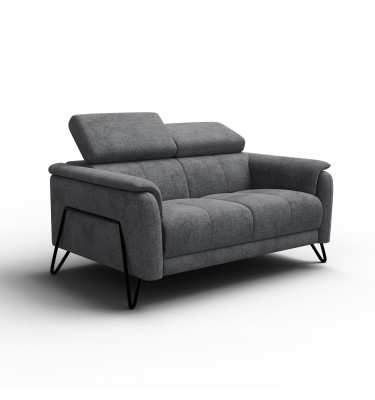 Sofa 2-Sitzer RODEN, dunkelgrau