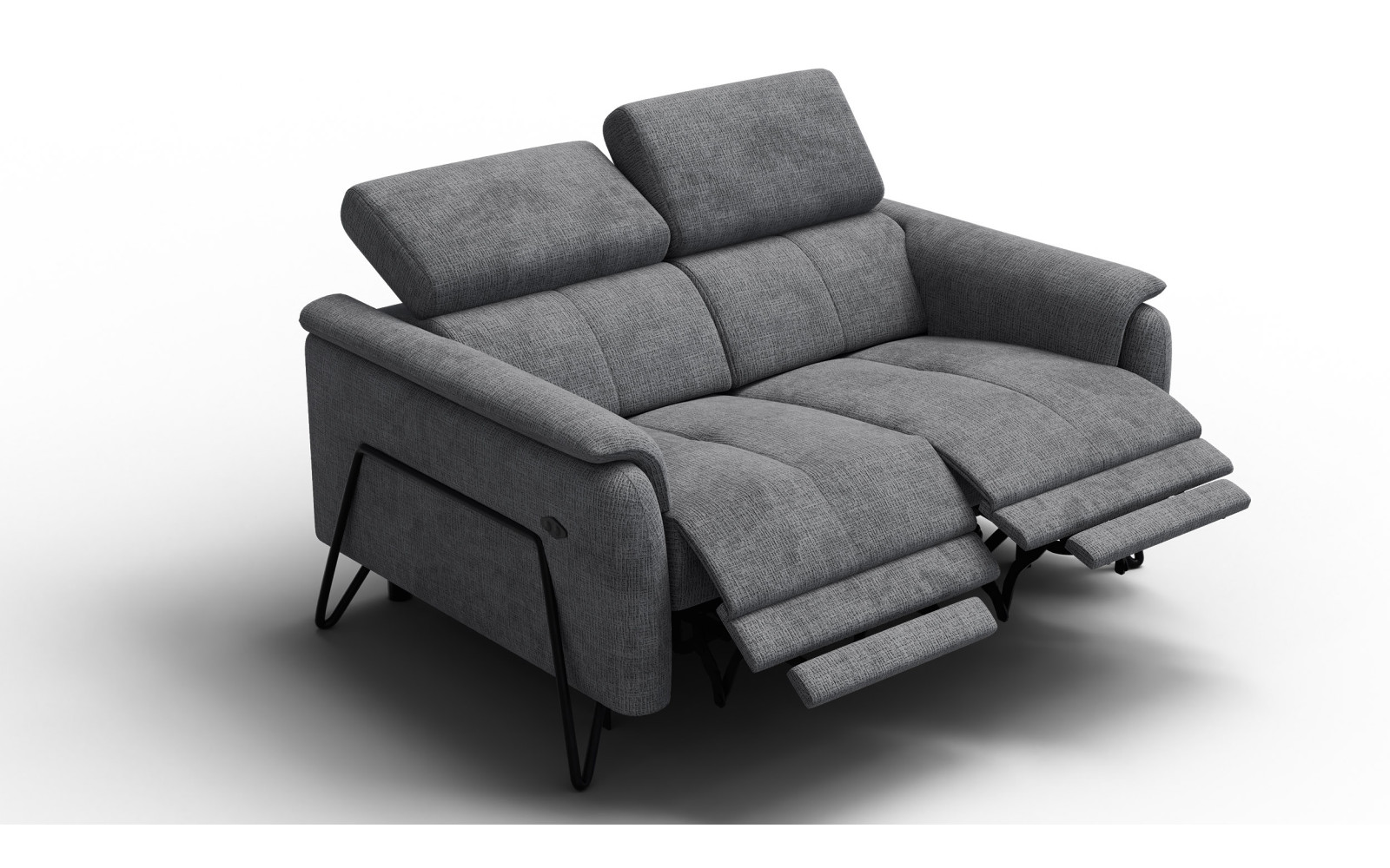 Relaxsofa 2-Sitzer RODEN, dunkelgrau