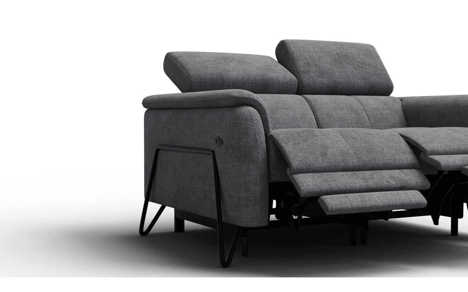 Relaxsofa 2-Sitzer RODEN, dunkelgrau