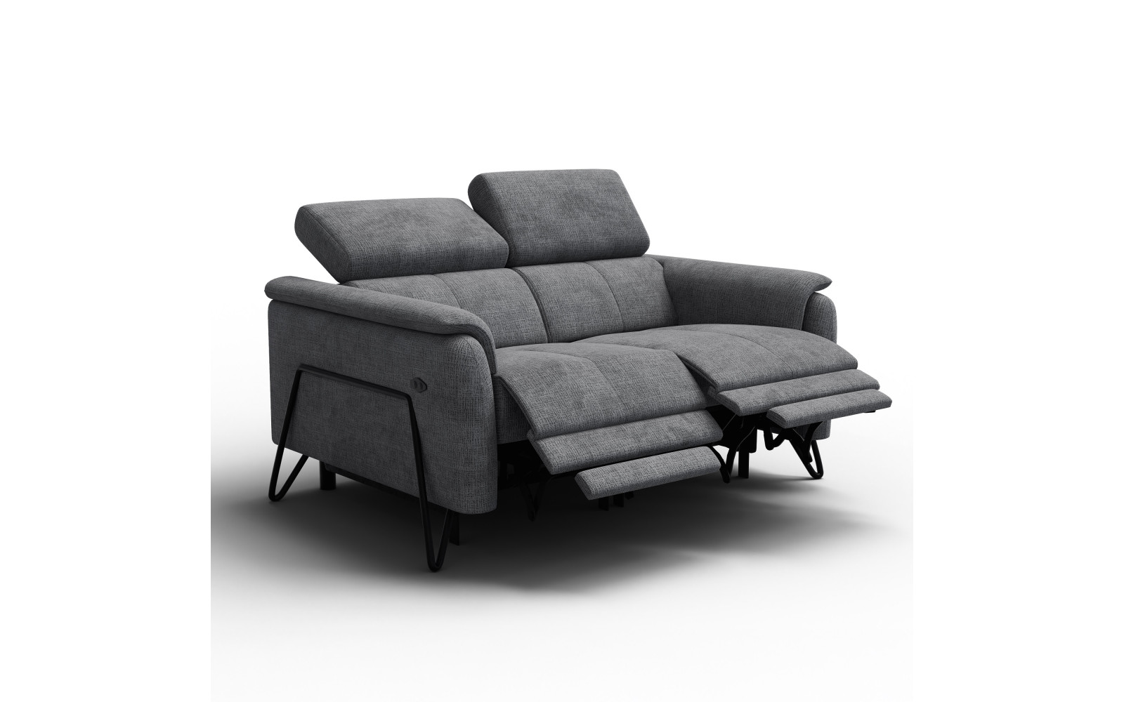 Relaxsofa 2-Sitzer RODEN, dunkelgrau