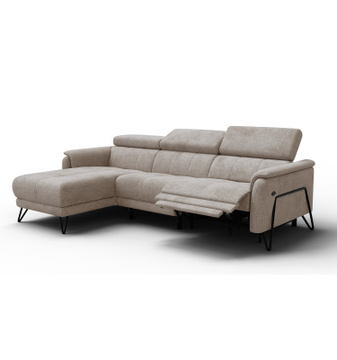 Ecksofa 4-Sitzer mit Relax RODEN, beige