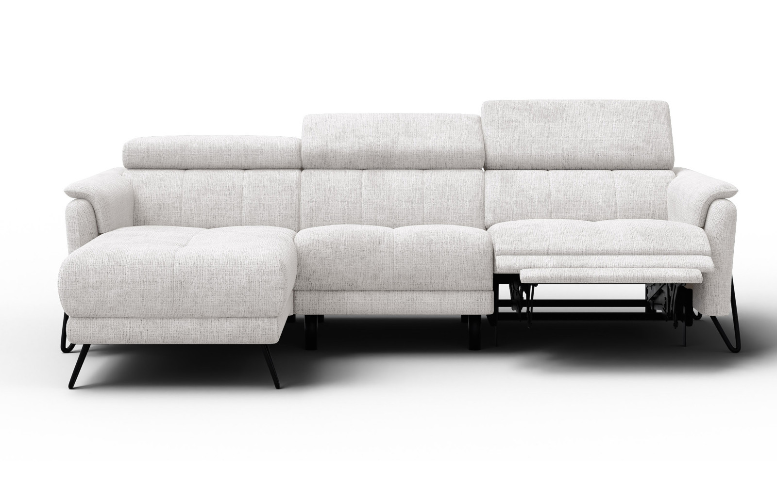 Ecksofa 4-Sitzer mit Relax RODEN, creme