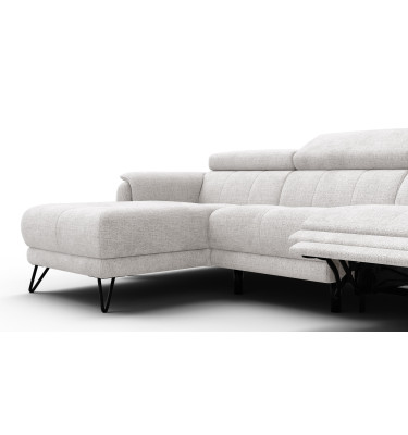Ecksofa 4-Sitzer mit Relax RODEN, creme