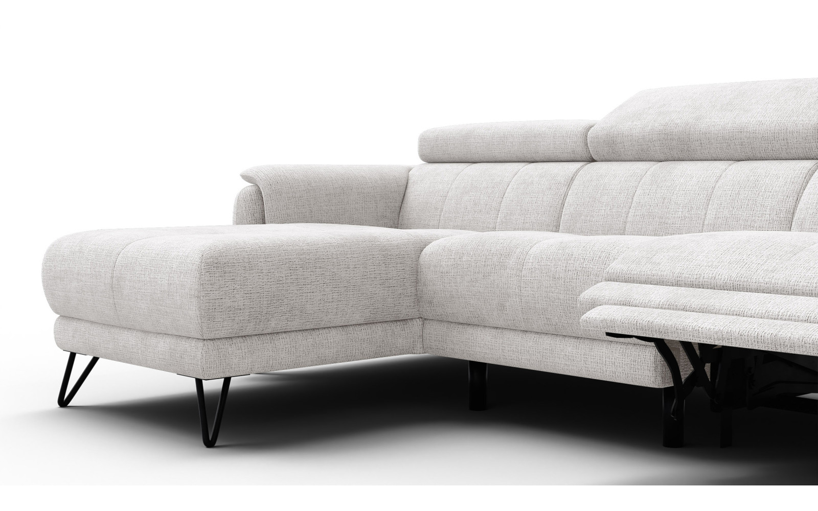 Ecksofa 4-Sitzer mit Relax RODEN, creme