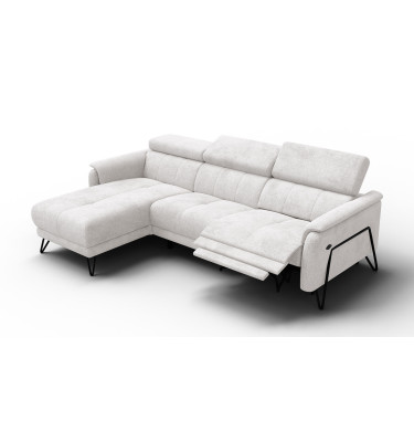 Ecksofa 4-Sitzer mit Relax RODEN, creme
