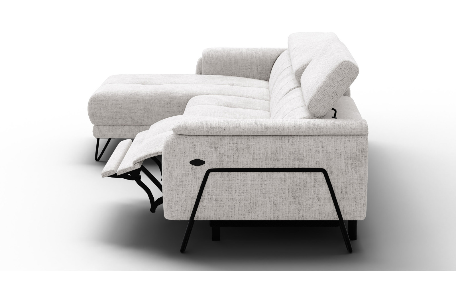 Ecksofa 4-Sitzer mit Relax RODEN, creme