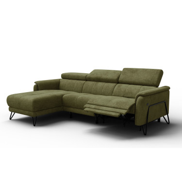 Ecksofa 4-Sitzer mit Relax RODEN, olive