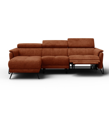 Ecksofa 4-Sitzer mit Relax RODEN, rostrot