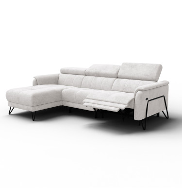 Ecksofa 4-Sitzer mit Relax RODEN, creme