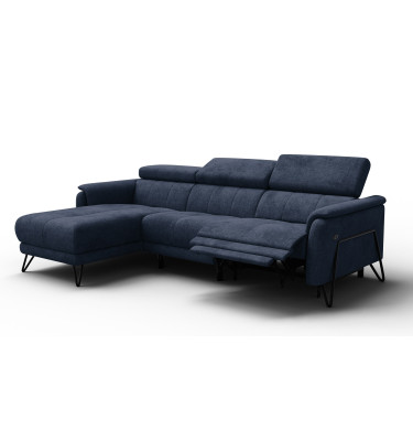 Ecksofa 4-Sitzer mit Relax RODEN, marineblau