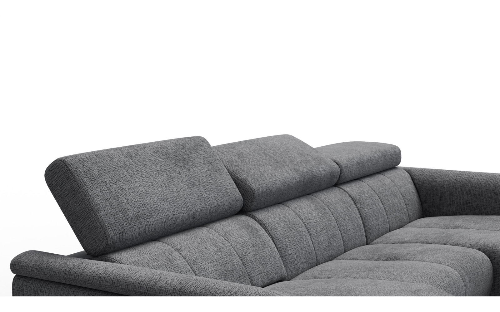Ecksofa 4-Sitzer mit Relax RODEN, dunkelgrau