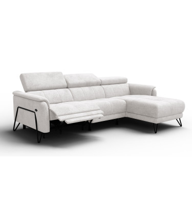 Ecksofa 4-Sitzer mit Relax RODEN, creme