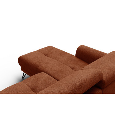 Ecksofa 4-Sitzer mit Relax RODEN, rostrot
