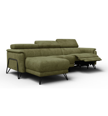 Ecksofa 4-Sitzer mit Relax RODEN, olive