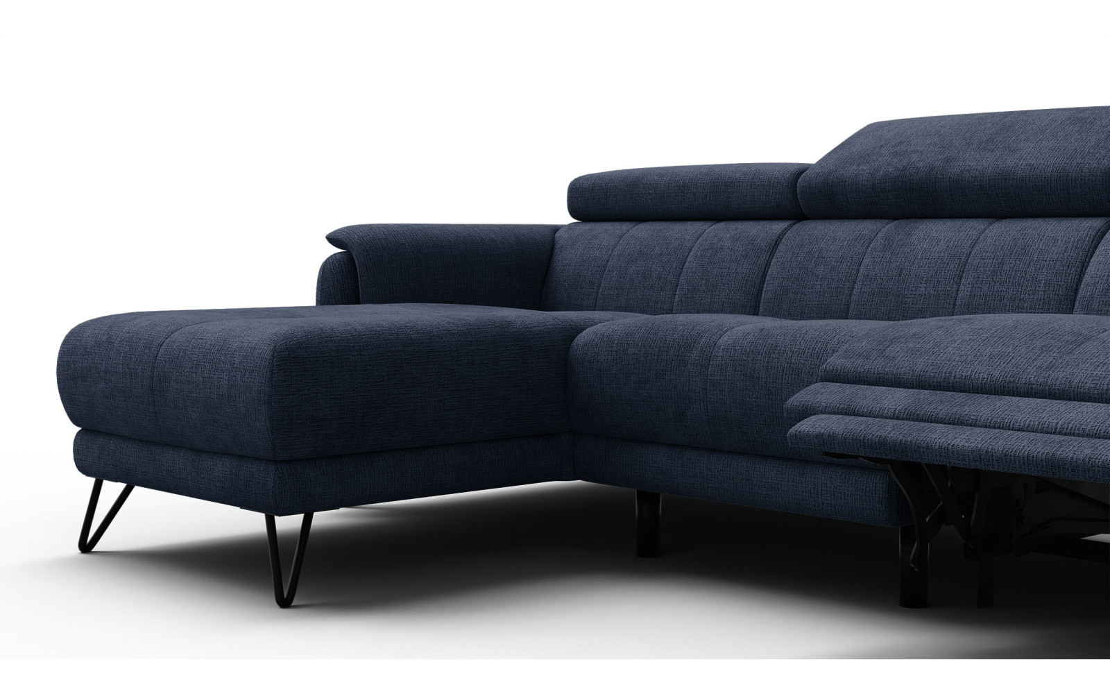 Ecksofa 4-Sitzer mit Relax RODEN, marineblau