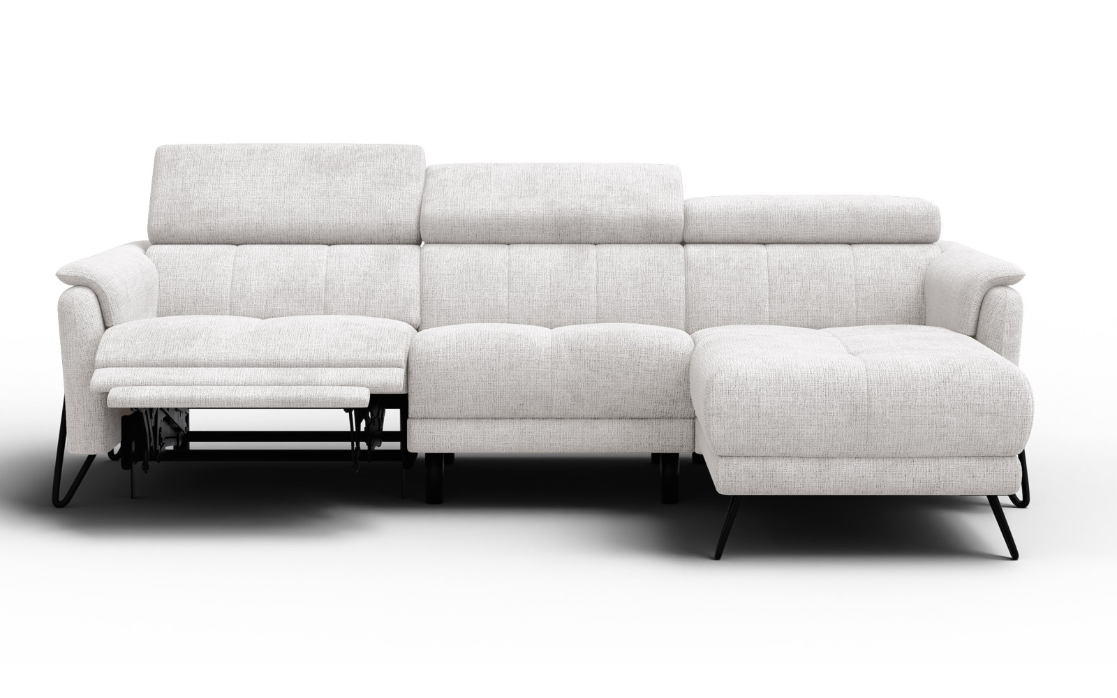 Ecksofa 4-Sitzer mit Relax RODEN, creme