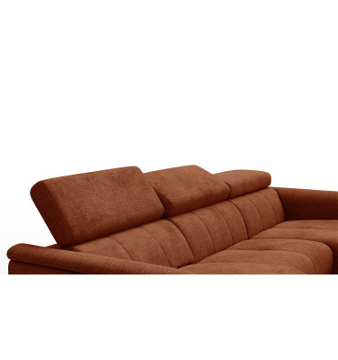 Ecksofa 4-Sitzer mit Relax RODEN, rostrot