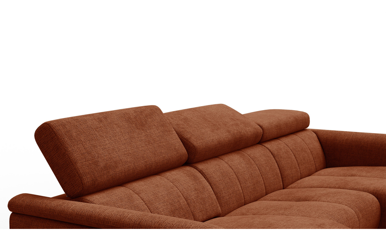 Ecksofa 4-Sitzer mit Relax RODEN, rostrot