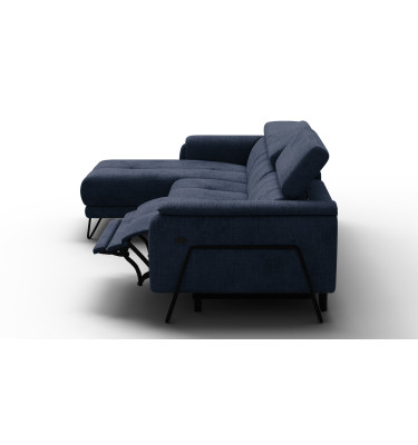 Ecksofa 4-Sitzer mit Relax RODEN, marineblau