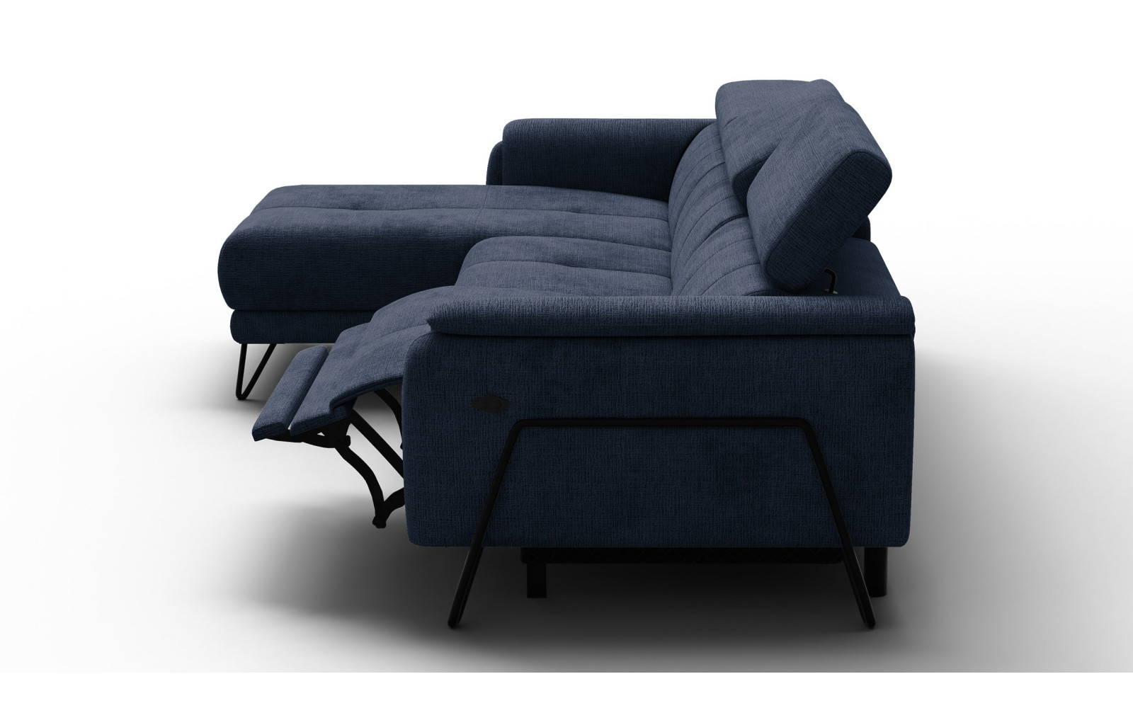 Ecksofa 4-Sitzer mit Relax RODEN, marineblau
